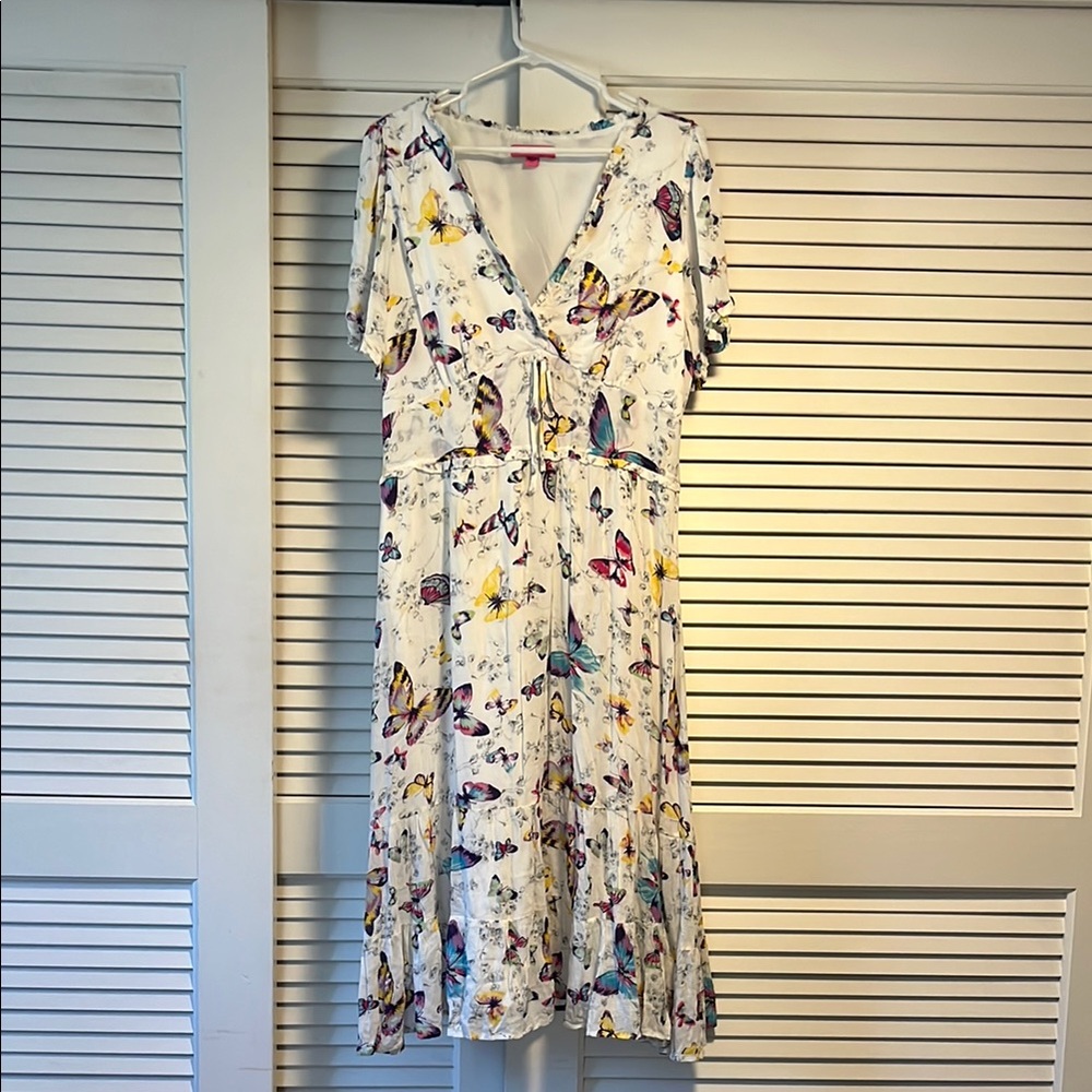 Floral Butterfly Print Dress